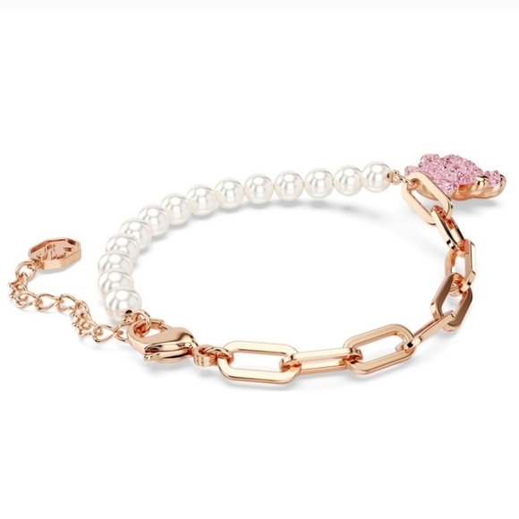 🔹️SWAROVSKI -🔹️ Crystal pearl pink Teddy Bear Bracelet ✨️🧸 - Picture 5 of 5